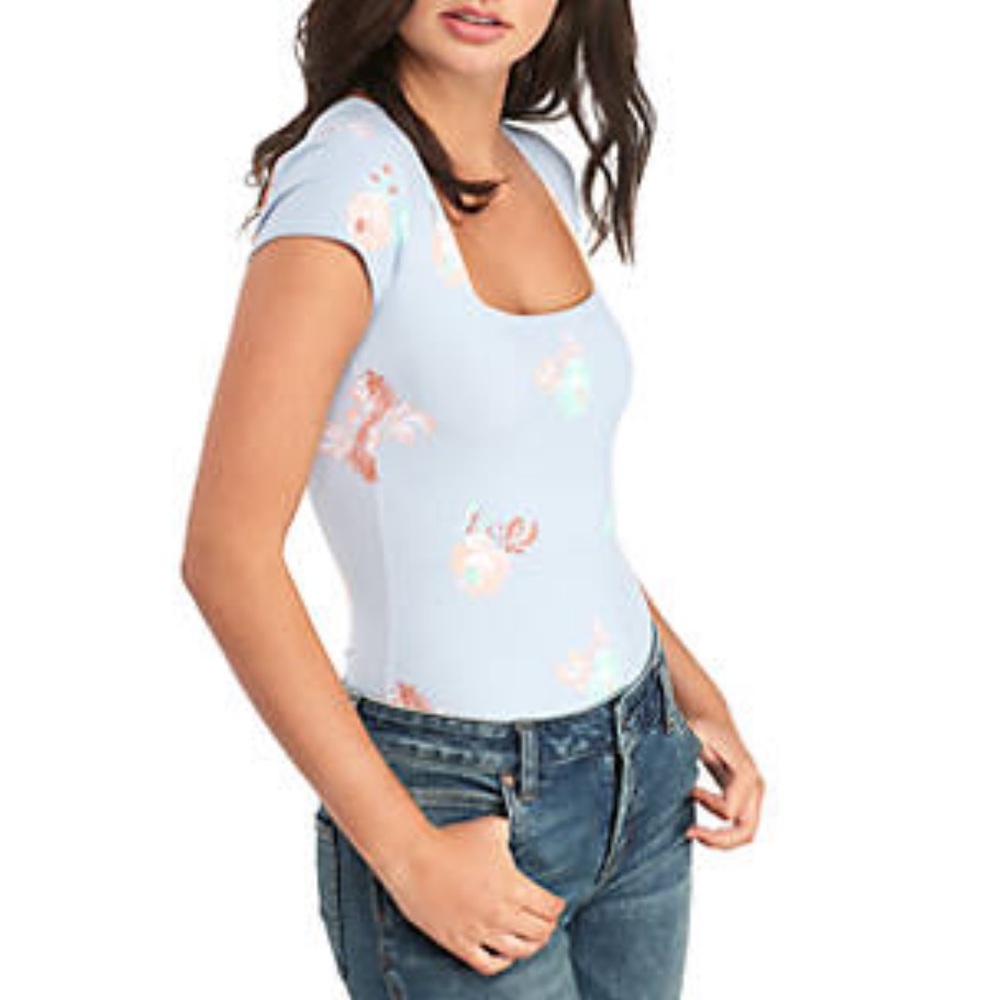 Free People | Fair & Square Floral Print Bodysuit